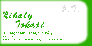 mihaly tokaji business card